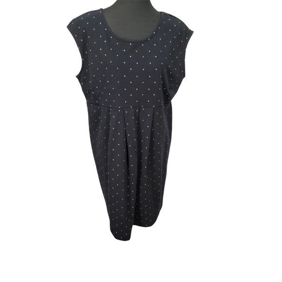 Old Navy Womens Scoop Neck Black light blue dots Maternity Dress Size XL - Picture 10 of 10